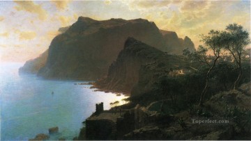 The Sea from Capri scenery William Stanley Haseltine Beach Oil Paintings